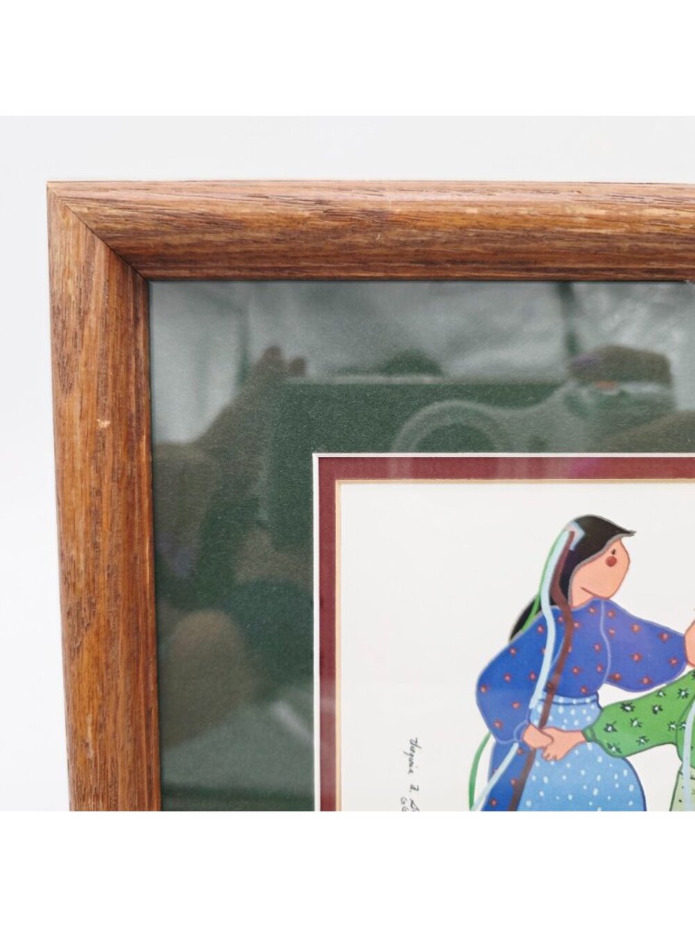 Framed Virginia Stroud Signed 1984 Native American Women Art Print - Picture 8 of 13